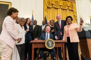 President Joe Biden signed the Juneteenth National Independence Day Act into law