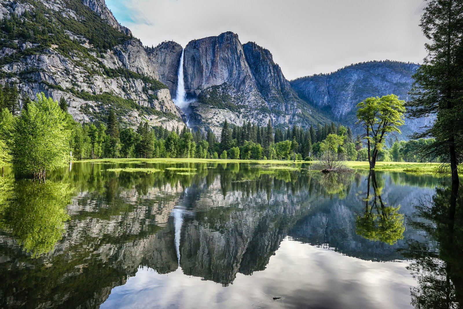 landscape photography of waterfalls